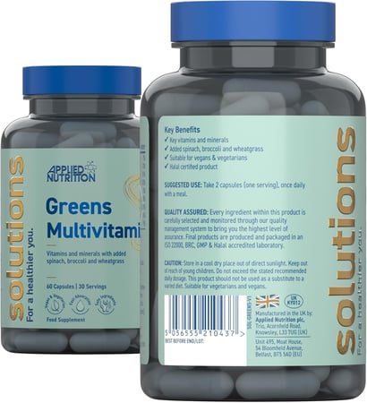 APPLIED SOLUTIONS GREENS + MULTIVITAMINS 60 CAPSULES