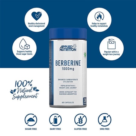APPLIED BERBERINE 1000MG WITH ASTRAGIN 60 CAPSULES