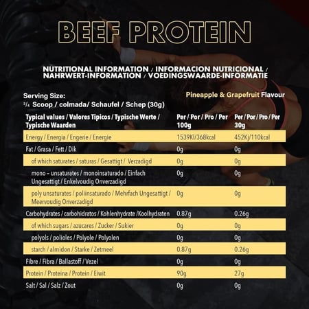 NXT BEEF PROTEIN ISOLATE PINEAPPLE 1.8KG