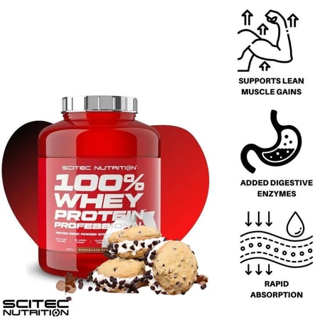 SCITEC 100% WHEY PROTEIN PROFESSIONAL CHOCOLATE COOKIE CREAM 2350G