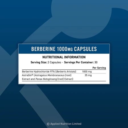 APPLIED BERBERINE 1000MG WITH ASTRAGIN 60 CAPSULES
