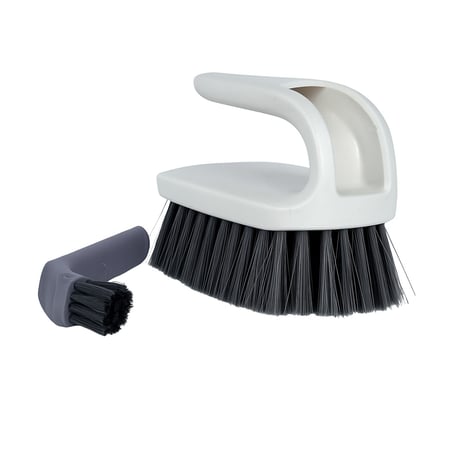 فرشاة تنظيف متعددة الاستخدام بمقبض مريح وفرشاة صغيرة مدمجة