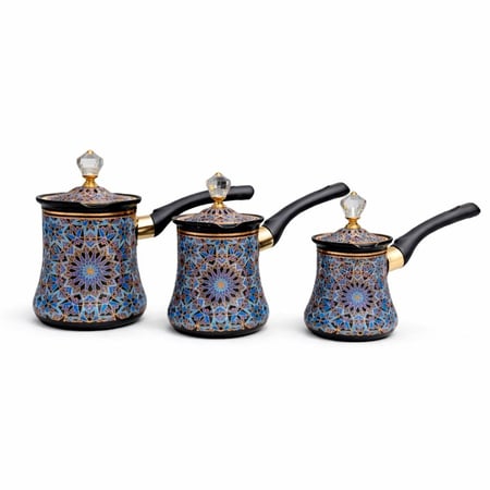 طقم ركوة قهوة ستانليس استيل - 6 قطع