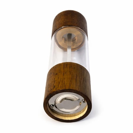 مطحنة فلفل يدوية بتصميم خشبي شفاف