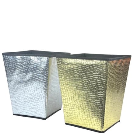 سلة نفايات مبتكرة قابلة للطي – تصميم أنيق للبيت باللون (السيلفر و الذهبي )