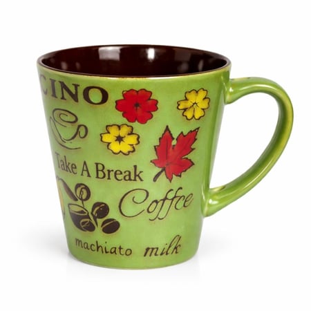 كوب قهوة سيراميك مزخرف بتصميم عصري