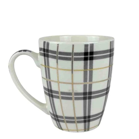 كوب سيراميك بنقشة مربعات كلاسيكية