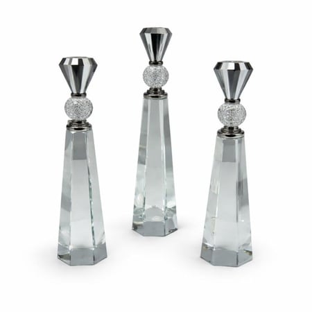 طقم ديكور كريستال فاخر ثلاث قطع