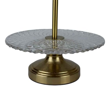 ستاند تقديم بطبقة واحدة مع إضاءة علوية خافتة