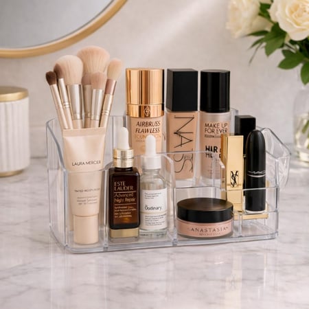 منظم اكريليك شفاف مقسم متعدد الاستخدامات