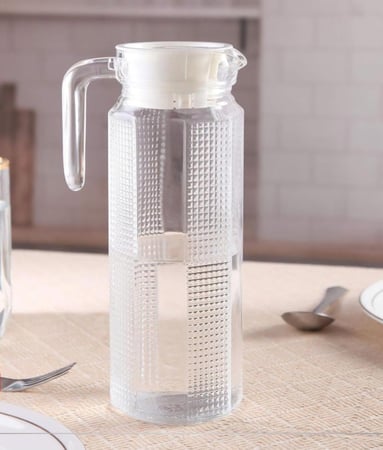 إبريق زجاجي أنيق بغطاء