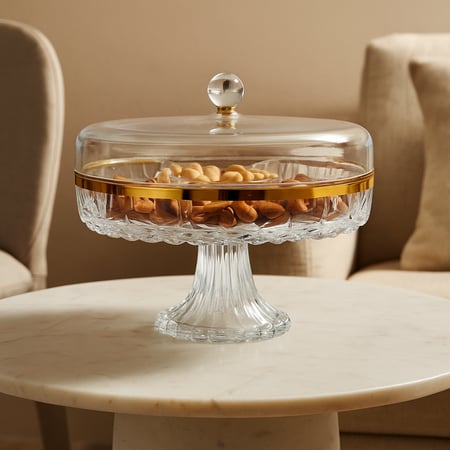 طبق مكسرات بغطاء