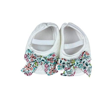 أحذية بيبي بناتي بفيونكة قماش ناعمة