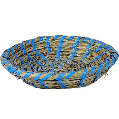 صحون تقديم قش ملونة يدوية