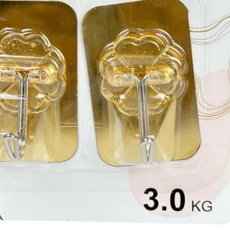 خطافات لاصقة قوية ذهبية – 4 قطع