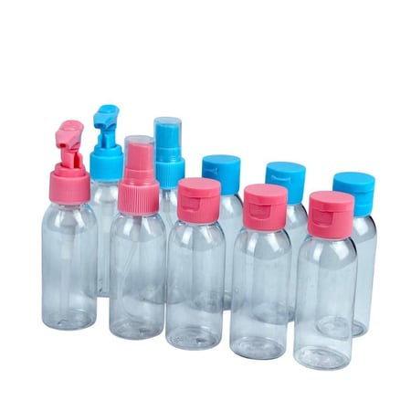 مجموعة عبوات بلاستيكية للسفر والاستخدام الشخصي