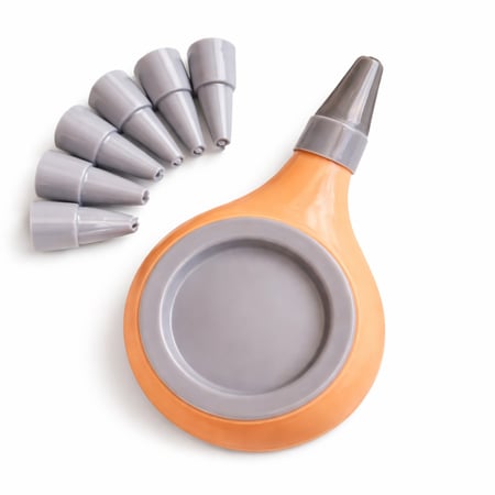 كيس تزيين سيليكون للكيك مع رؤوس تزيين – سعة 5 أونصات