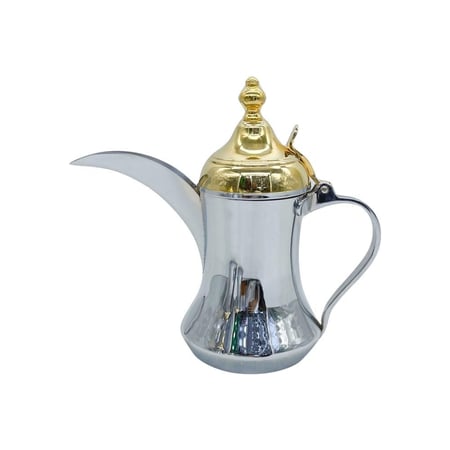 دلة قهوة بغطاء ذهبي