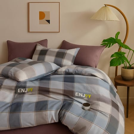 طقم مفارش مربعات هادئة – ENJOY