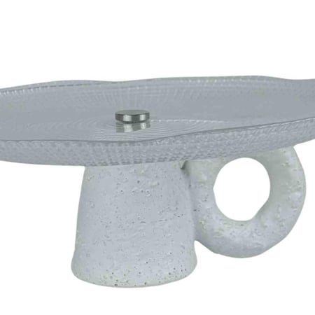 صينية تقديم ديكورية بقاعدة سيراميكية وتصميم فني عصري