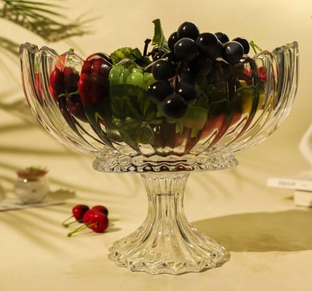 أطباق زجاجية شفافة عالية الجودة