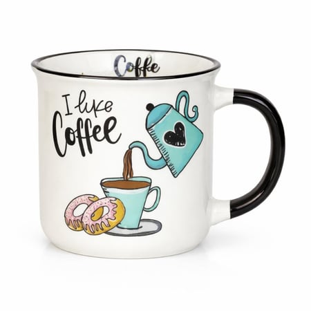 كوب قهوة سيراميك بتصميم Coffee Love