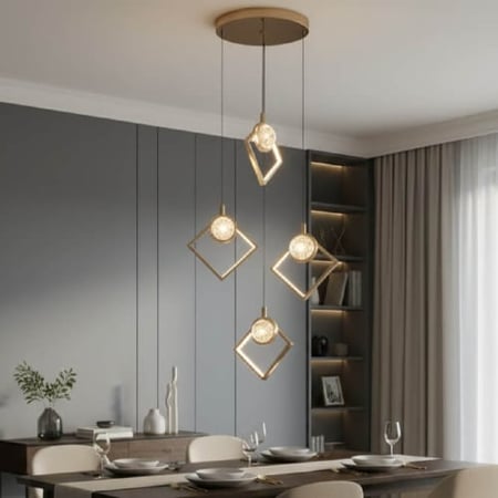 انارة ليد عصرية بإطار ألماسي أنيق من الجناء للإنارة