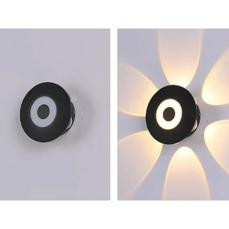 إضاءة جدارية خارجية مودرن بإضاءة دافئة