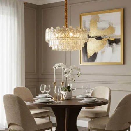 ثريا كريستال تصميم دائري