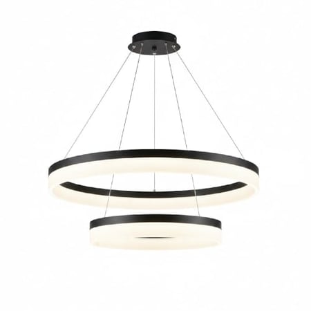 ثريا اسود مودرن توفر إنارة متجانسة ناعمة دون إزعاج للعين