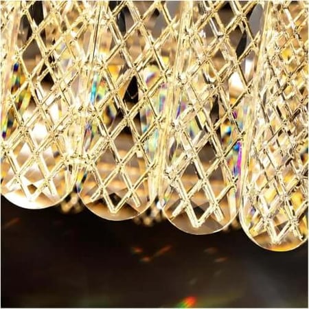 تفاصيل الكريستال في ثريا سقف دائريه