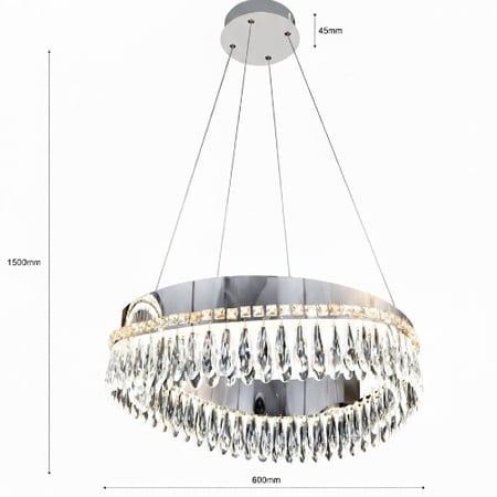 ثريا كريستال دائري فخم للديكور الداخلي