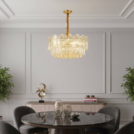 ثريا كريستال دائري فاخرة 4 مقاسات