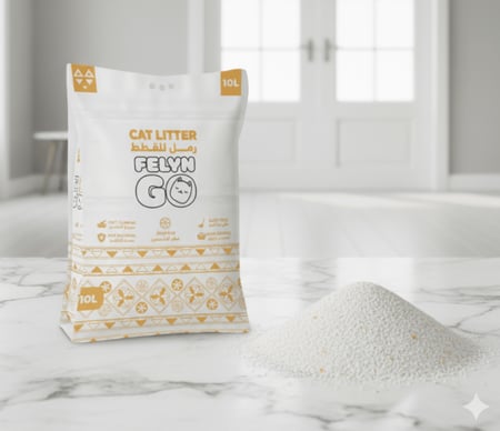 فيلاين قو رمل قطط بنتونيت ناعم عالي التكتل برائحة الياسمين  10 لتر