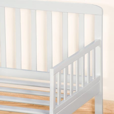 سرير أطفال ابيض بحواجز 75*135