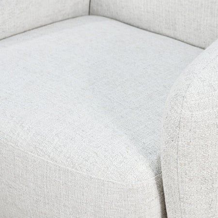 طقم كنب 2 مقعد فاخر مع كرسيين دوار وثابت أوف وايت