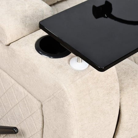 كرسي الملوك استرخاء هزار دوار بحامل جوال مع رف طاولة بيج