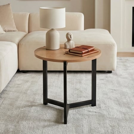 طاولة خدمة مفردة خشب تصميم عملي بيج