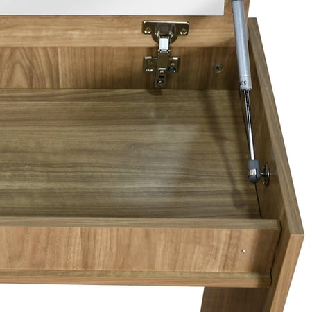 طاولة زينة مودرن خشبية مع مرآة ومقعد متحرك