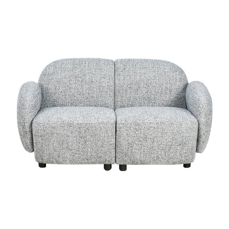 طقم كنب 2 مقعد فاخر مع كرسيين دوار وثابت رمادي