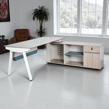 مكتب إداري مودرن مزدوج مع مساحة تخزين