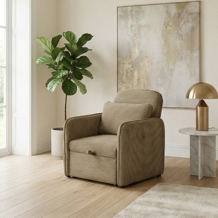 كرسي قابل للتعديل لسرير 2*1 مفرد بني