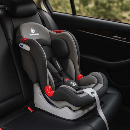 كرسي أطفال للسيارة بوليستر بهيكل بلاستيك مقوي