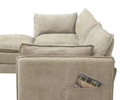 كنبة زاوية مودرن قماش عملية كوفي