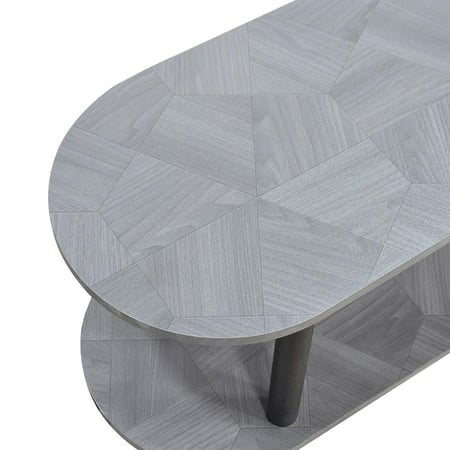 وحدة تلفاز مودرن خشب بهيكل معدني رمادي 180 سم