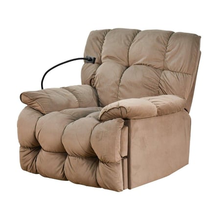 كرسي الغيمة استرخاء فخم هزاز دوار بحامل جوال بني