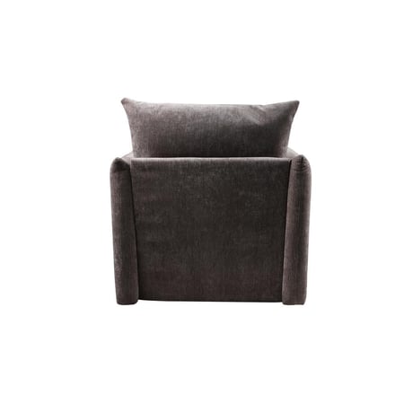 كرسي مفرد مودرن قماش رمادي تصميم مريح وأنيق