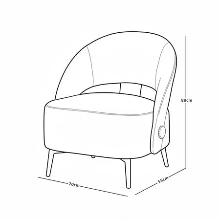 كرسي مفرد عصري قماشي رمادي فاتح