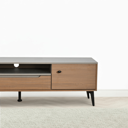 وحدة تلفاز مودرن خشبية 160 سم