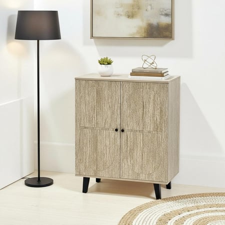 دولاب متعدد الاستخدام خشبي بيج 80 سم